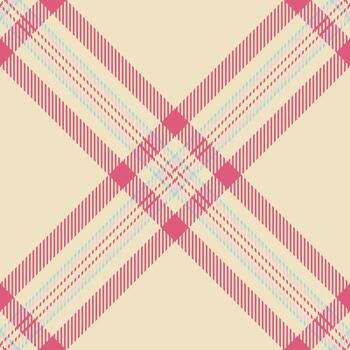 Tape textile tartan, deep plaid fabric seamless. Hobby background texture check pattern in light and red colors. vector