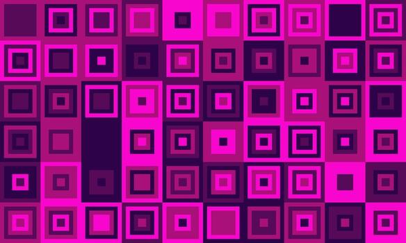 Vibrant geometric abstract background featuring a mosaic of fuchsia and purple squares. Ideal for modern design projects, websites, and presentations needing a bold, energetic aesthetic. vector