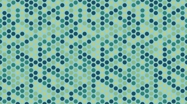 Abstract teal and green hexagonal dot pattern. Seamless geometric design ideal for textile prints, website backgrounds, or modern branding. Evokes feelings of calm, nature, and sophisticated style. vector