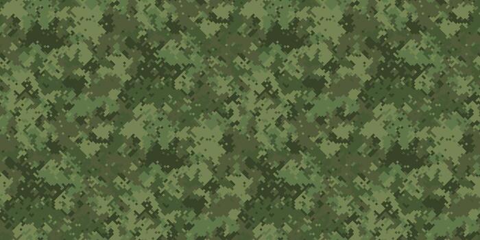 Abstract digital camouflage pattern in shades of green. Perfect for backgrounds, textures, or militarythemed designs. Evokes a sense of concealment and strategy. vector