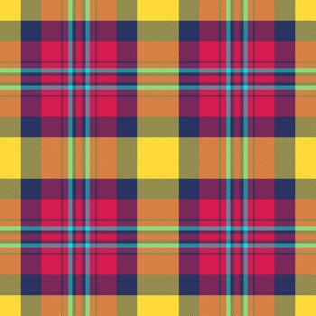 Layer pattern background, romance texture check tartan. Menu fabric seamless plaid textile in red and blue colors. vector