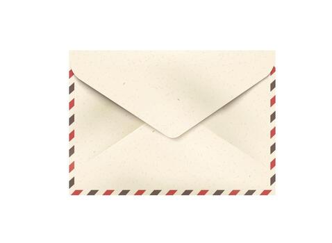 Airmail envelope, old paper texture vector