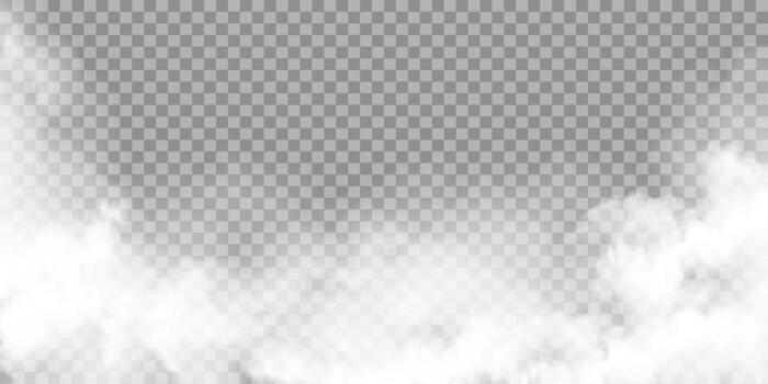White realistic cloudy background vector