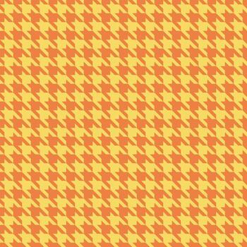 Vibrant orange and yellow houndstooth pattern. Perfect for fashion, textile, and web design projects. vector