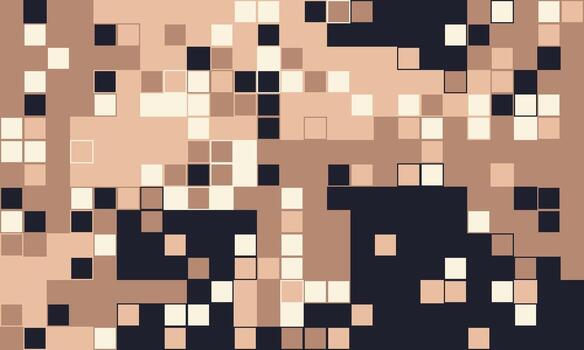 Abstract pixel art background. Neutral earth tones create a textured, mosaic effect, perfect for website banners, presentations, or modern design projects. vector