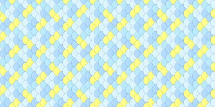 Abstract pastel blue and yellow overlapping scale pattern. Perfect for textile design, website backgrounds, or playful branding. Evokes feelings of calm, serenity, and gentle optimism. vector