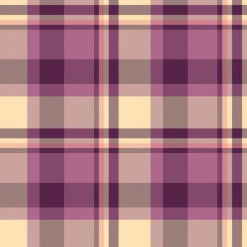 Elegant plaid pattern in soft purple and cream tones. Seamless, timeless design ideal for textiles, backgrounds, and decorative projects. A versatile asset for various applications. vector