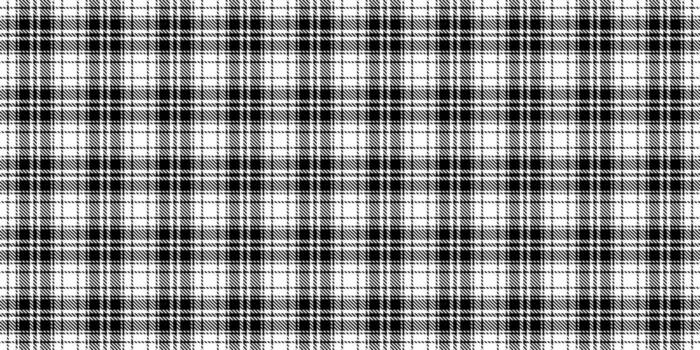 Geometrical plaid tartan check, new pattern fabric. Setting textile background texture seamless in white and black colors. vector