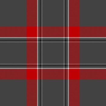 Continuity plaid check, strip pattern seamless fabric. Formal texture tartan background textile in grey and red colors. vector