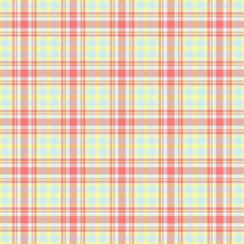 Net textile fabric , handmade seamless tartan texture. Aesthetic plaid check pattern background in red and lime colors. vector