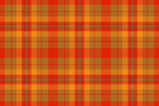 Wide background textile tartan, official fabric pattern. Geometry plaid check seamless texture in red and orange colors. vector