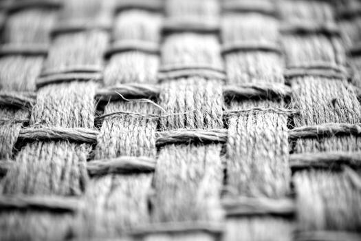 Textile pattern showcases intricate weaving technique in black and white photo