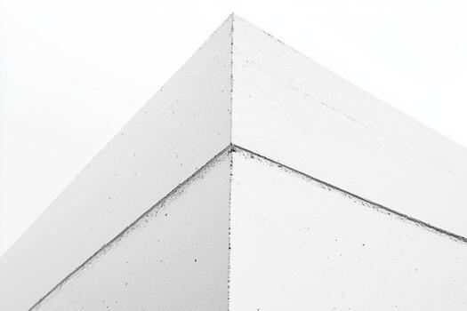 Concrete corner stands out in minimalist design and modern architecture photo