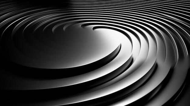 Swirling patterns of black and white create a mesmerizing visual effect photo