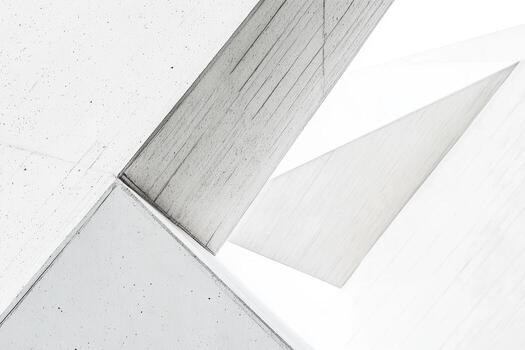 Modern architectural design showcasing angular concrete structures photo