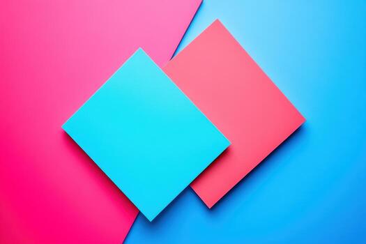Bright colored papers arranged creatively on a vibrant background in daylight photo