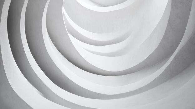 Intricate swirls of white concrete create a stunning modern design photo