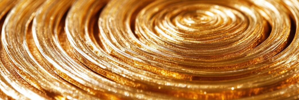 Intricate golden spiral pattern showcasing craftsmanship and artistry photo