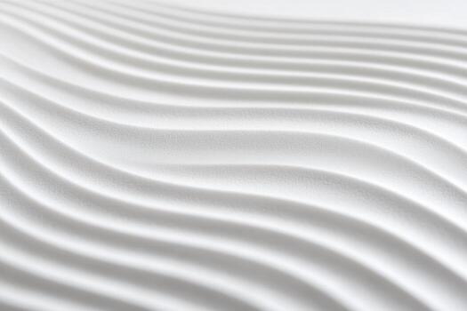 Textured white fabric with gentle waves and shadows creating depth photo