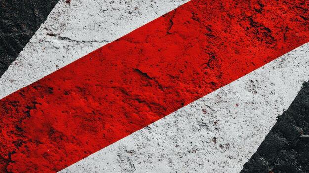 Abstract red and black diagonal pattern on textured surface during daylight photo