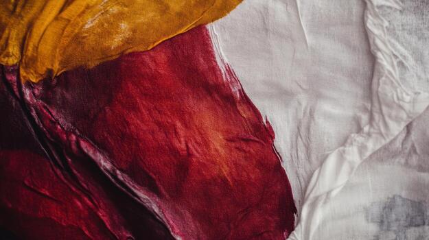 Colorful fabric textures showcasing artistic dye patterns in natural light photo