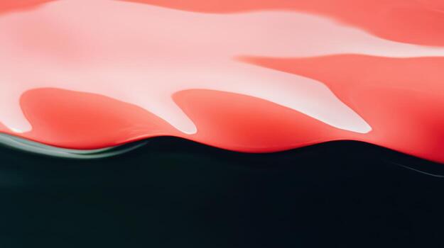 Colorful abstract waves of red and black paint flow together in harmony photo