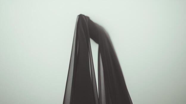 Capturing the elegance of a dark fabric in ethereal surroundings photo