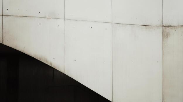 Modern architectural design features seamless white concrete curves and textures photo