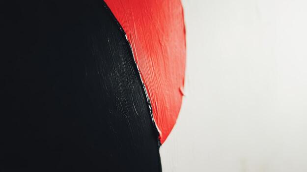 Bold abstract artwork featuring a striking black and red color scheme photo