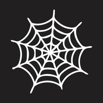 Spider web icon on black background vector