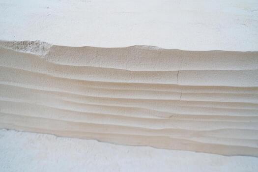 Beautiful layered rock formation showing natural texture and patterns photo