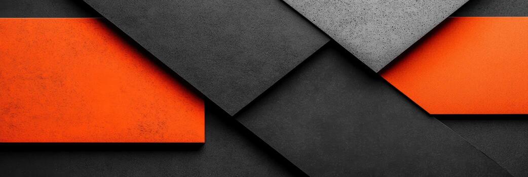 An abstract orange and black wall with squares photo