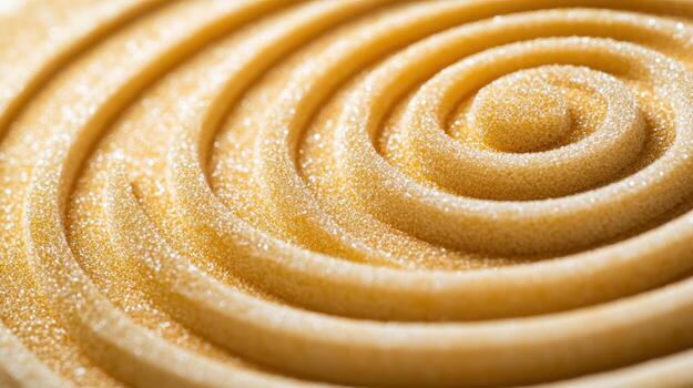 Cinnamon spice swirls create beautiful patterns in dessert preparation scene photo