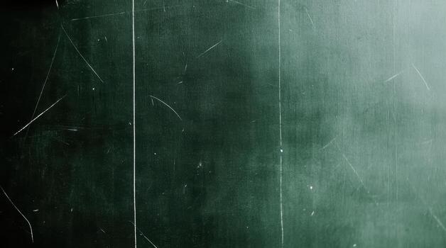 Blackboard with scratches and wear marks in a classroom setting photo