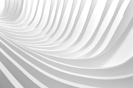 Curves and waves in a modern architectural design featuring white textures photo