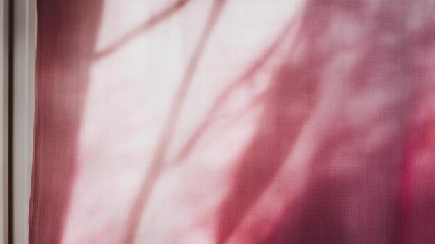 Subtle light and shadow play on a curtain creating a serene atmosphere photo