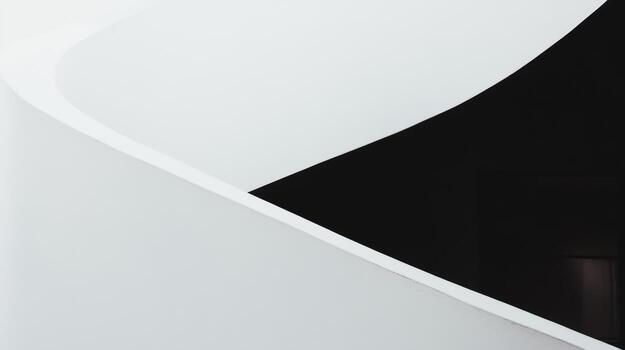 Smooth curves of black and white create modern art in minimalist design photo