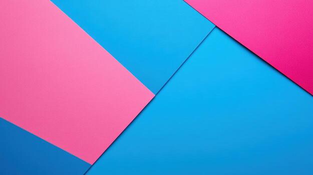 Colorful geometric shapes in pink and blue form an artistic backdrop photo