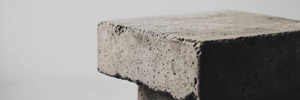 Textured concrete block showcasing modern design in minimalist style photo