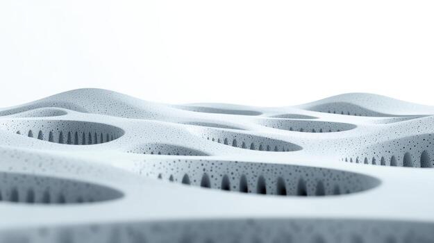 Abstract 3D landscape with textured surfaces and patterns photo