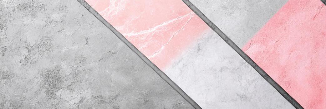 Modern geometric design with pink and gray textures in a stylish layout photo
