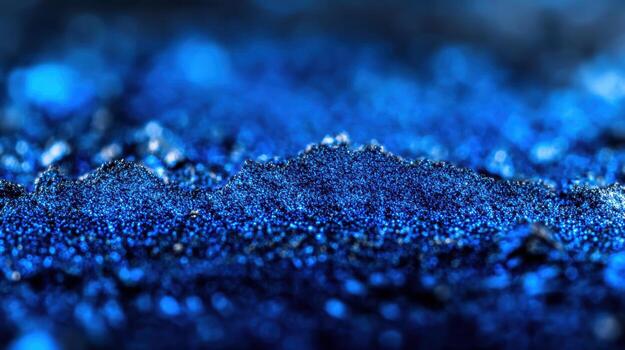 Sparkling blue surface resembling ocean waves in bright light photo