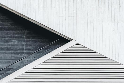 Exploration of modern architectural lines and textures in urban design photo