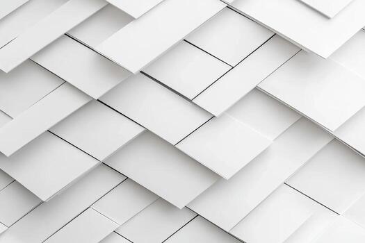 Textured pattern of white sheets arranged in a layered design photo