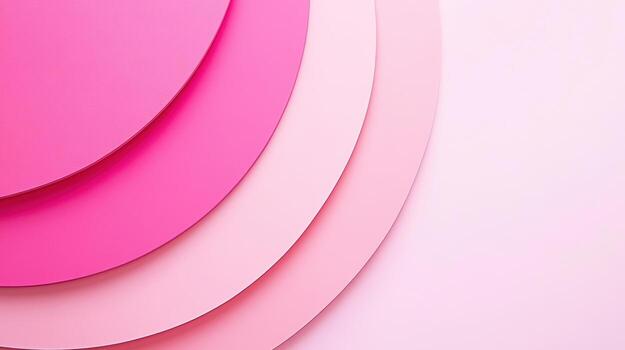 Colorful layered circles in shades of pink on a soft gradient background photo