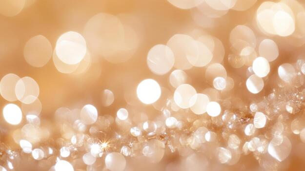 Sparkling golden bokeh background creates a dreamy atmosphere photo