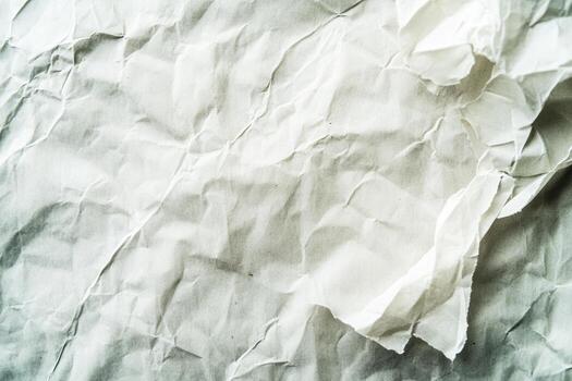 Crumpled white paper texture for creative design and backgrounds photo