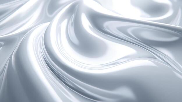 Shiny, smooth fabric reflecting light in a gentle wave pattern photo