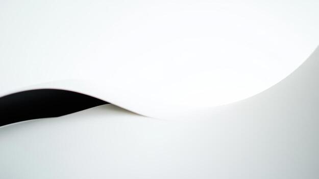 Abstract design featuring smooth curves and white surfaces in contrast photo