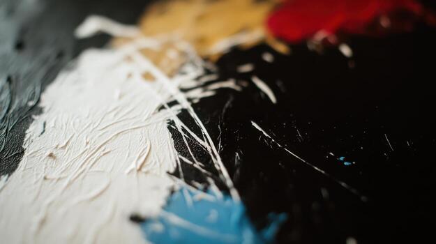 Abstract art piece with vibrant colors in a textured black background photo